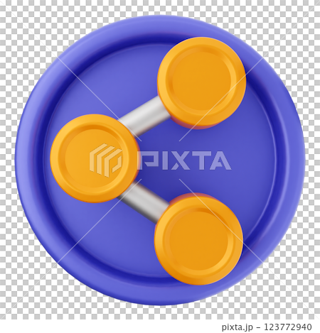 3d social media icon share 123772940