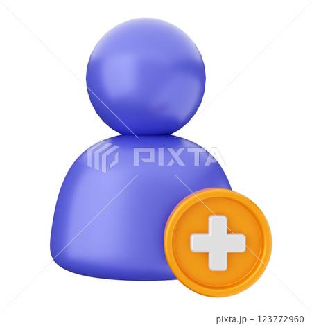 3d social media icon add follow 3d social media icon add follow 123772960