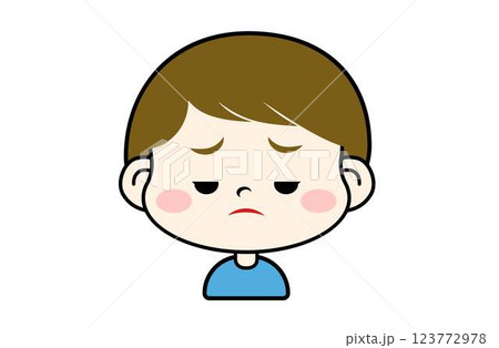 白けた表情の男の子 白けた表情の男の子 123772978