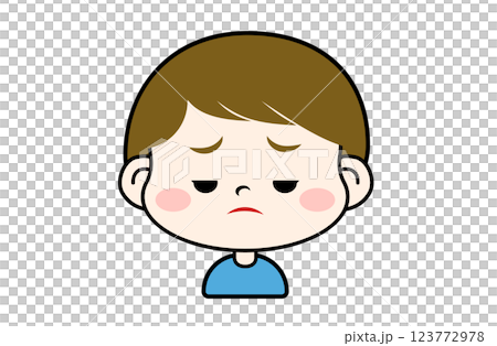 白けた表情の男の子 白けた表情の男の子 123772978