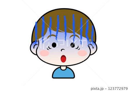 青ざめた表情の男の子 青ざめた表情の男の子 123772979