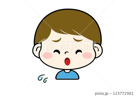 焦る表情の男の子 焦る表情の男の子 123772981