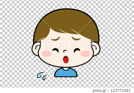 焦る表情の男の子 焦る表情の男の子 123772981