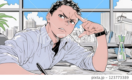 ミスした部下を叱責している上司