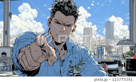 ミスした部下を叱責している上司