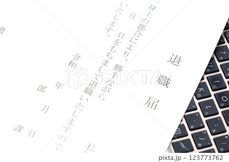 退職届を出して退職する 退職届を出して退職する 123773762