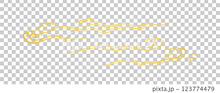 Japanese style line drawing gold illustration. Minimalistic thin delicate waves drawn by ink brush. Ocean or splashing water concept Japanese style line drawing gold illustration. Minimalistic thin delicate waves drawn by ink brush. Ocean or splashing water concept 123774479