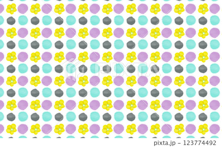 カラフルなドットのパターン カラフルなドットのパターン 123774492