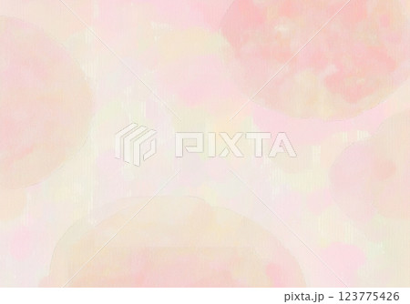 柔らかな桜色の水彩風テクスチャ 123775426