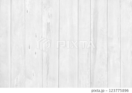White wood planks texture background with vertical natural patterns for design art work and interior or exterior. 123775896