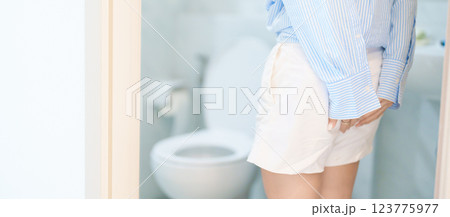 woman have abdomen pain or Stomachache in toilet due to Acute or Chronic Diarrhea from food poisoning digestion, constipation, Viral gastroenteritis, Celiac disease and Malabsorption and Hemorrhoids woman have abdomen pain or Stomachache in toilet due to Acute or Chronic Diarrhea from food poisoning digestion, constipation, Viral gastroenteritis, Celiac disease and Malabsorption and Hemorrhoids 123775977