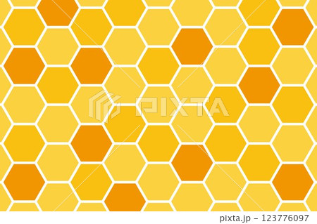 ハニカム柄の背景イラスト 123776097
