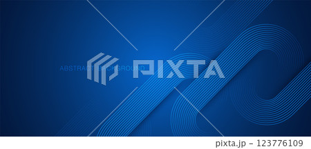Modern Blue Abstract Background with Curved Line 123776109