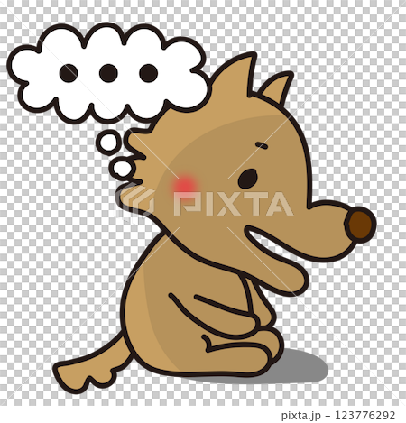 可怕的狼沮喪沉默 123776292