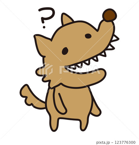 首をかしげる怖くないオオカミ 首をかしげる怖くないオオカミ 123776300
