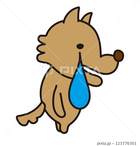 大きな涙をこぼす怖くないオオカミ 大きな涙をこぼす怖くないオオカミ 123776301