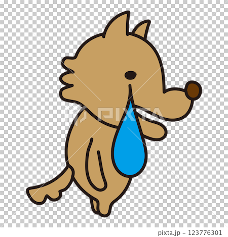 The scary wolf sheds big tears The scary wolf sheds big tears 123776301