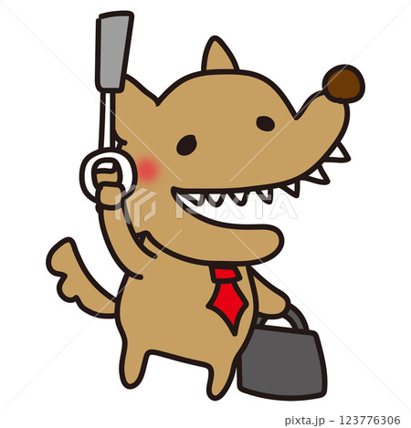 電車で通勤する怖くないオオカミ 123776306