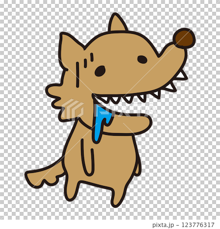 具合が悪い怖くないオオカミ 123776317