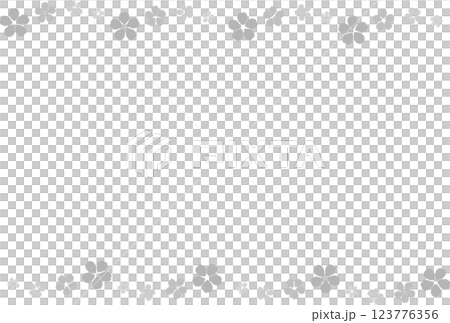 灰色簡單櫻花框架 123776356