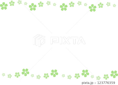 緑のシンプルな桜のフレーム 緑のシンプルな桜のフレーム 123776359