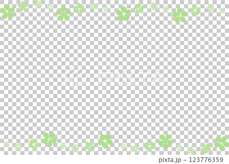 緑のシンプルな桜のフレーム 緑のシンプルな桜のフレーム 123776359
