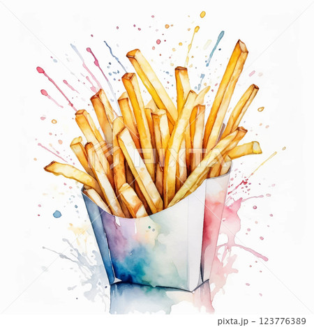 フライドポテトのイラスト 123776389