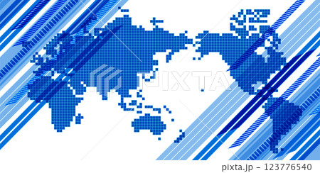 世界 地図 青 テクノロジー 背景 世界 地図 青 テクノロジー 背景 123776540