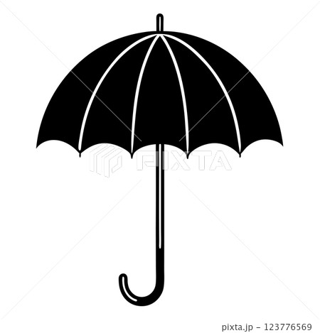 Colorful Multicolor Umbrella Vector Illustration Vibrant Weather Symbol for Graphics and Merchandise 123776569