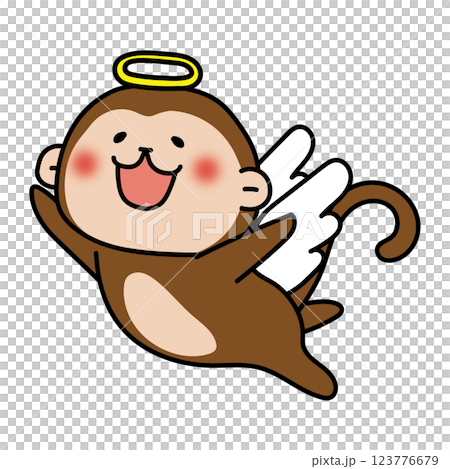 猴子扮成飛天天使 123776679