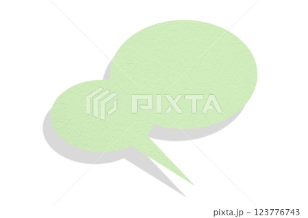 Green paper speech bubbles separate on transparent background 123776743