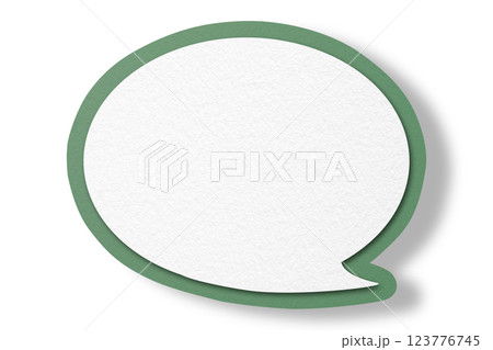 Green paper speech bubbles separate on transparent background 123776745