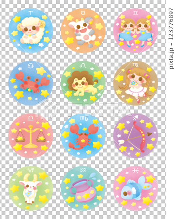 12星座のアイコンセット 123776897