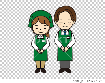 スーパーの店員 123777173