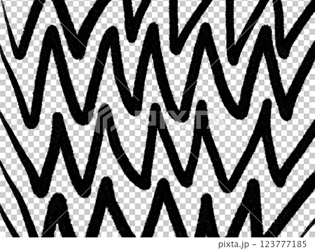 手描きのラフなジグザグ線のモノクロ背景 手描きのラフなジグザグ線のモノクロ背景 123777185