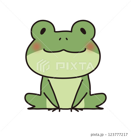 座っている蛙 123777217