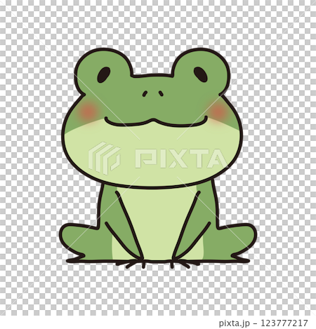 座っている蛙 123777217
