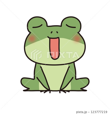 歌っている蛙 123777219