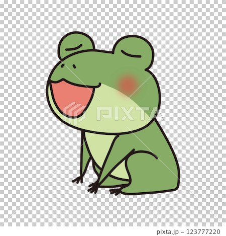 Frog singing sideways 123777220