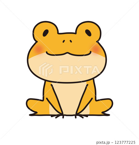 座っている黄色い蛙 座っている黄色い蛙 123777225