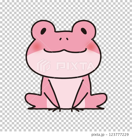 Pink frog sitting Pink frog sitting 123777229