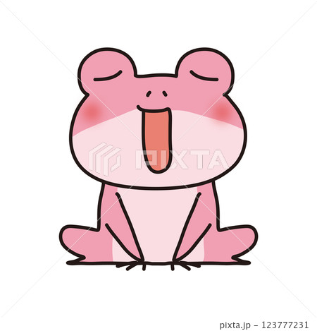 歌っているピンクの蛙 歌っているピンクの蛙 123777231