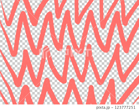手描きのラフなジグザグ線背景 123777251