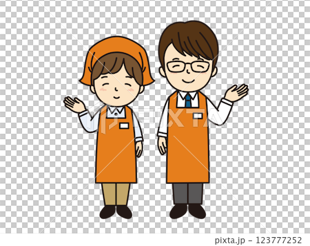 スーパーの店員 123777252