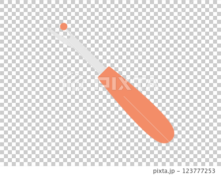 裁縫で使う縫い目なのをほどくのに使うリッパーのイラスト 123777253