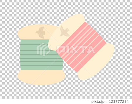 手縫い糸をイメージしたイラスト 123777254