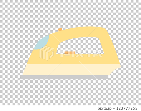 黄色いアイロンのイラスト 123777255