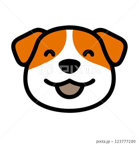 Happy Bulldog Mascot Silhouette Vector Icon Fierce Logo Design for T-Shirt, Sports Teams, and Bold Branding  123777280