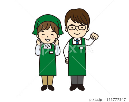 スーパーの店員 123777347