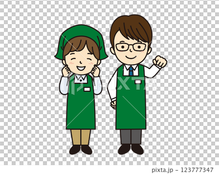 スーパーの店員 123777347